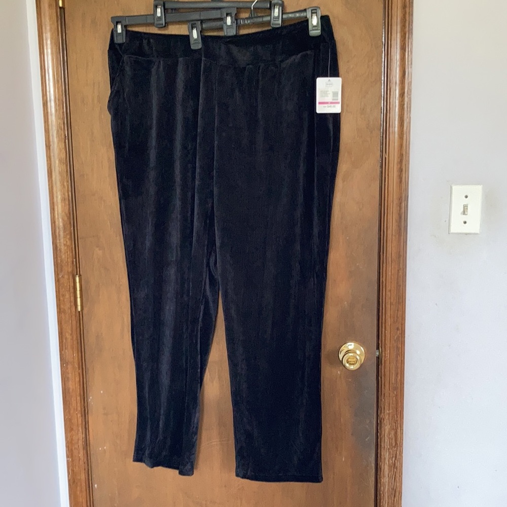 Emily Daniels black pull on knit corduroy pant size 3X - Picture 11 of 17